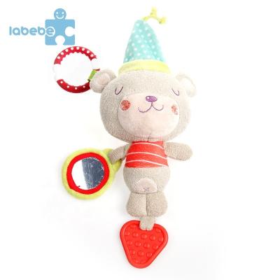 China Toy Custom logo safety quality funny educational plush morden rattle babies doll crib bell stroller reborn toy for sale