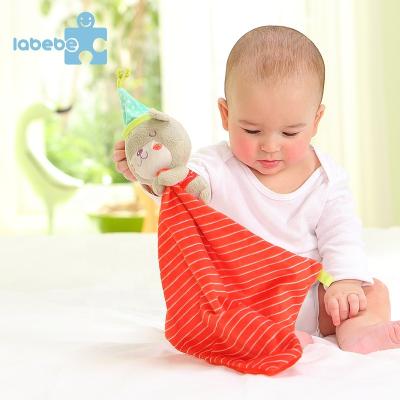 China Anti-static Cheap Stuffed Baby Hand Set Plush Animal Bed Safety Design Soft Comforter Towel Cover for sale