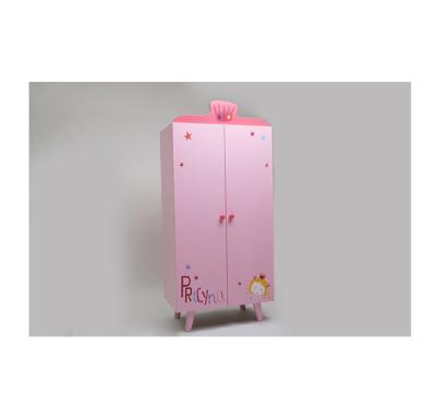 China Wholesale Cute Girls Modern Cute Pink Heart Funiture Children Wooden Wardrobe In Stock for sale