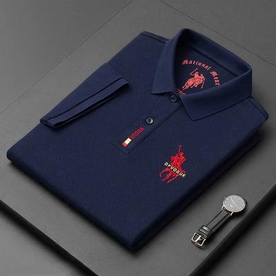 China 100% Anti-Wrinkle Quality Cotton Men's Golf Polo Shirt Blank T-shirts Embroidered Logo Plain Short Sleeve Casual for sale