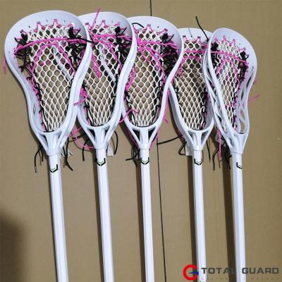 China Lacrosse Game Womens Lacrosse Sticks Mesh Pocket And Aluminum Alloy Handle / Shaft for sale