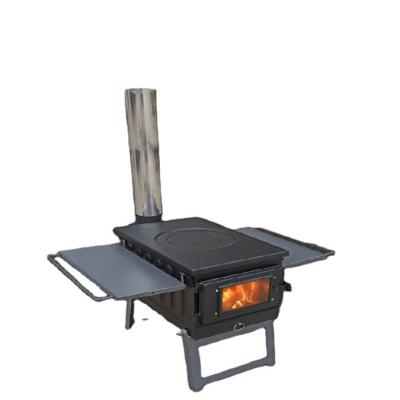 China Stylish Wood Folding Design Camp Stove Easily Assembled Burning Camping Stove For Bell Tent for sale