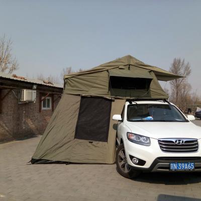 China Straight Bracing Type SUV Outdoor Canvas Outdoor Roof Tent Car Camping Roof Top Tent for sale