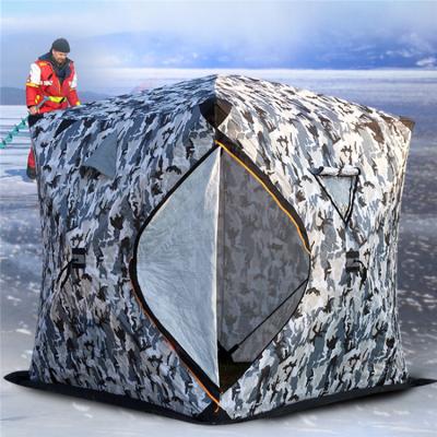 China Extended Type High Quality Nylon Cloth Ice 3-4 People Winter Ice Fishing Outdoor Portable Tent Camping Equipment Pop Up Insulated Ice Fishin for sale