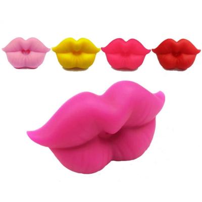 China Funny Teether Soothers Baby Nipples BPA Silicone Baby Kiss Pacifier Lips Free Red Dummy Pacifiers for sale