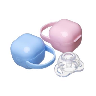 China BPA Free Noise Free Baby Pacifier Case Silicone Baby Pacifier Feeding Set for sale