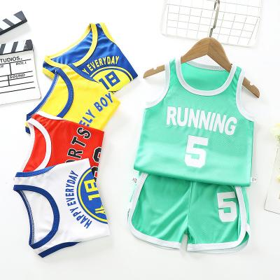 China Wholesale Custom Kids Clothes Antibacterial School Students Kindergarten Boys And Girls Basketball Suits for sale