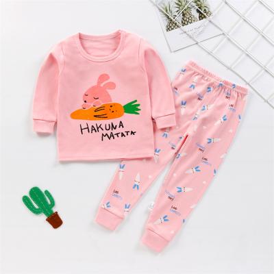 China New 100% Anti-static Cotton Design Sleepwear Cartoon Sleepwear 2 Pcs Girl Pajamas Set Baby Home Service Soft Kids Cute Outfits for sale