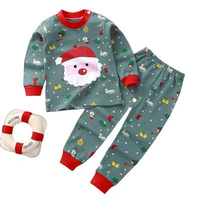 China Wholesale Anti-Static Odm Customized 2Pcs Children Pajamas Set Spring Autumn Long Sleeve Clothes Cheap Baby Kids Clothing for sale