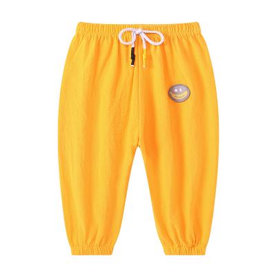 China 2022 new wholesale breathable baby mosquito pants children's cotton and popular lantern canvas pants beach pants for sale