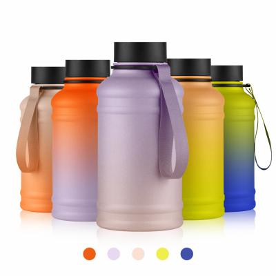 China Sustainable Sports Water Jug For GYMS Stainless Steel Water Jug Wall Vacuum Double Water Jug With Sleeve Custom Logo for sale