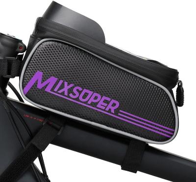 China WESTERN CYCLING Bag Bicycle Tube Top Bag Bicycle Cycling Top Colorful Phone Sports Storage Touch Screen MTB Road Bike Bag Front Tube Frame Bag Waterproof for sale