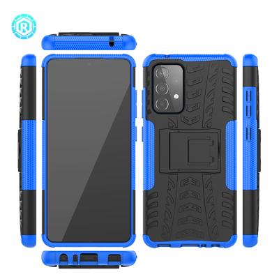 China Foldable Kickstand Bumper Case For Samsung A52 Armor Shockproof Phone Case For Samsung A52 for sale