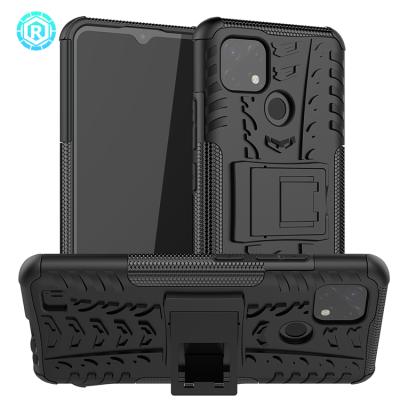 China Hot Selling Anti-drop Amazon Phone Case For Oppo Realme C20 TPU PC Ring Stand Cover Durable Phone Case for sale