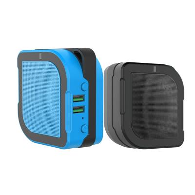 China Mini Factory Price Dual USB Ports Mini Portable Blue Tooth Speaker with Power Bank Adapter for sale