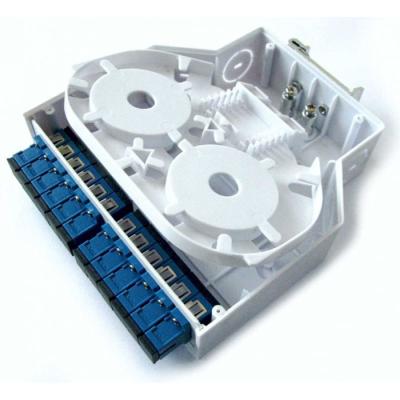 China Abs Plastic Din Rail Mount Optical Fiber Terminal Box 12 Adapters Lc/Upc Simplex for sale