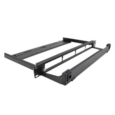 China 96 Core MPO Cassette Patch Panel LC 1U Enclosure Rack Mount Black for sale