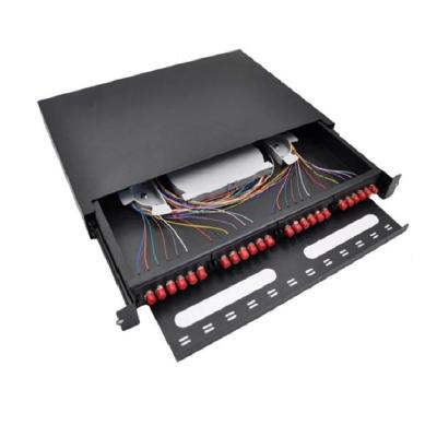 China MPO FC Fiber Patch Panel 19 24 Port Patch Panel Rack Mount OEM for sale