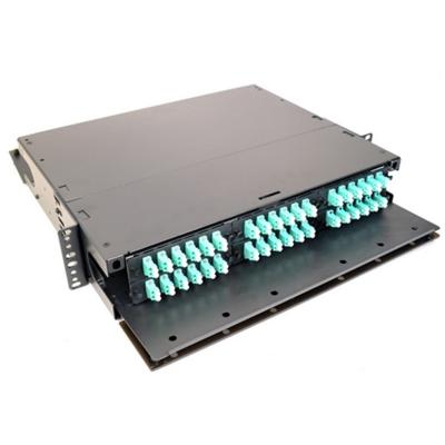 China LGX 2U Rack Mount Fiber Enclosure 6 Adapter Panel LC UPC Duplex 6 Slots 72F for sale