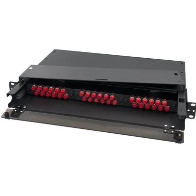 China Network Singlemode MPO MTP Patch Panels Slide Out ST Fiber Patch Panel OEM for sale