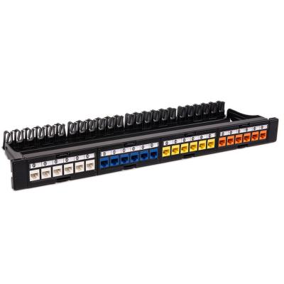 China CAT5 CAT6 Network Patch Panel UTP Blank Unloaded RJ45 24 Port Patch Panel for sale