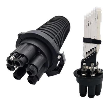 China 144 Cores Optical Cable Junction Box Dome Type 6 Port Fiber Splice Closure PC Plastic for sale