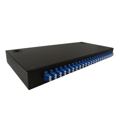 China 48 Kern LC-Duplex-Faser-Optikschalttafel-Schwarz-Farbe zu verkaufen