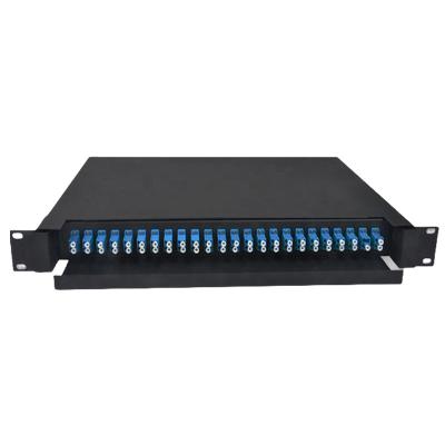 China LC-Duplex-Glasfaser-Patchpanel 430 x 200 x 46 mm, Metall zu verkaufen