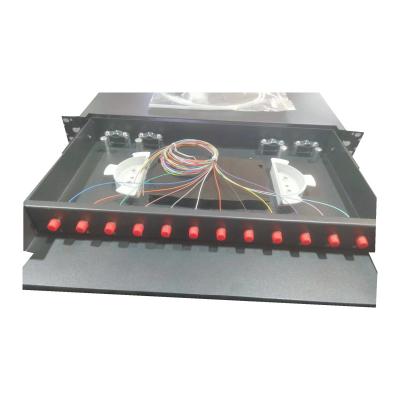 Cina 12 FC UPC Sliding Fiber Optic Patch Panel per impianti di rete efficienti in vendita