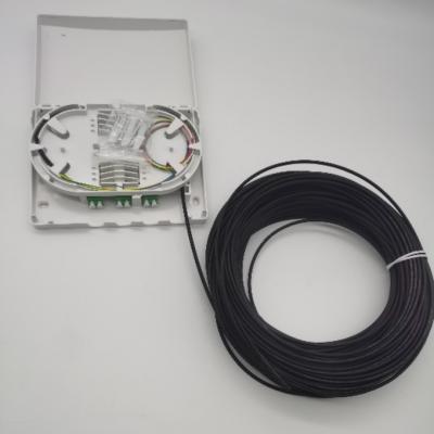 China 6Cores LC/APC Pre-Connectorized Optical Distribution Box 6Fibers Wall Outlet PTO Box for sale