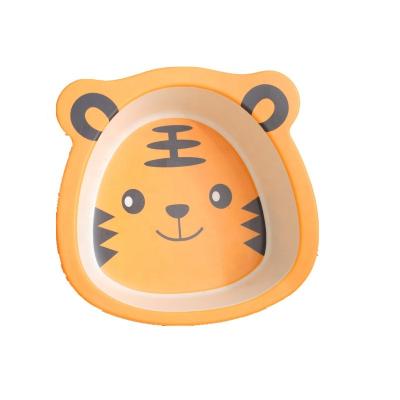 China Cute Children's Cartoon Bamboo Fiber Children Tableware Animal Shape Baby Feeding Bowl 3306 for sale