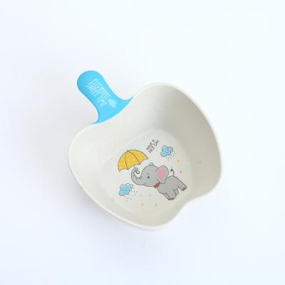 China Wholesale Bamboo Stocked Fiber Kids Tableware Cartoon Kids Feeding Soup Bowl 17049 for sale