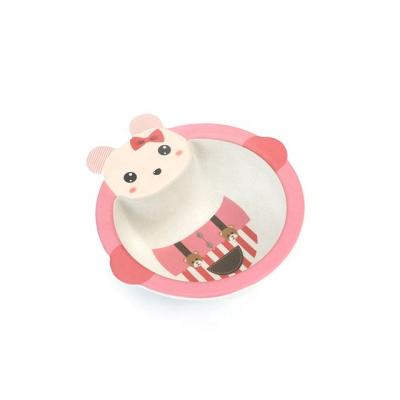 China Bamboo Fiber Tableware Kids Stocked Feeding Bowl Cartoon Style Kids Meal Bowl D1818 for sale