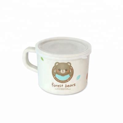 China New Viable Bamboo Fiber Baby Cup Cup Handle Plastic Cup 230ML D7063 for sale