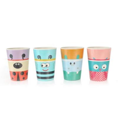 China Bamboo Stocked Fiber Kids Cups Kindergarten Drink Cups Milk Cups Tumbler 250ML D7004 for sale