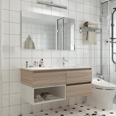 China 1000mm Modern Popular Modern Plywood Melamine Panel Wall Hanging Bathroom Cabinet for sale