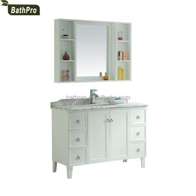 China Cheap Price CLASSIC American Classic Style 48 Inch Solid Wood Bathroom Cabinets for sale