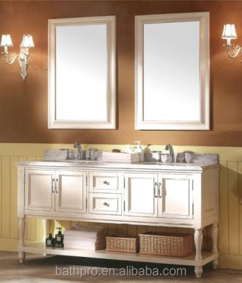 China Modern American Style Complete Bathroom Furniture Sets 60 Inch Solid Wood Bathroom Vanity for sale