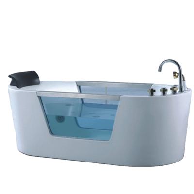 China Cheap Embedded Acrylic Corner 1 Person Jetted Bathtub Massage Indoor Bathtub With Shower for sale