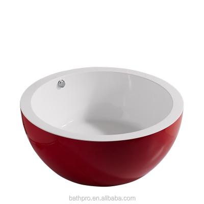 China India Small Freestanding Acrylic Round Shaped Freestanding Soaking Bathtub for sale