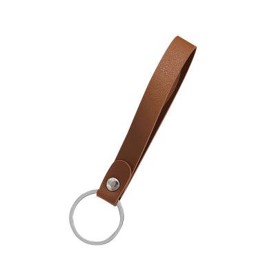 China Leather Blank Leather Tag Key Chain For Birthday Gift PU Key Chain For Business And Party Gift for sale