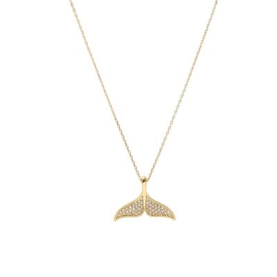 China Hot Selling Fashion Fish Tail Necklace Jewelry With High Quality Fish Tail Necklace for sale