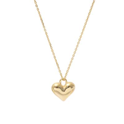 China Romantic Gold Plated Brass Heart Jewelry Heart Padlock Necklace for sale