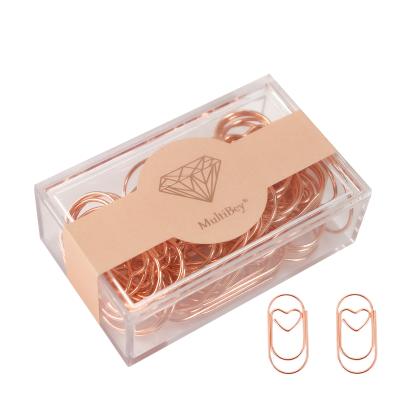 China Reasonable Cute Landmark Rose Gold Jumbo Paper Metal Envelope Heart Decor Stationery Clip for sale