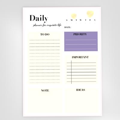 China Self Adhesive Custom Colorful Journal / Weekly Journal / Monthly Journaling Memo Pad To Do List Notepad for sale