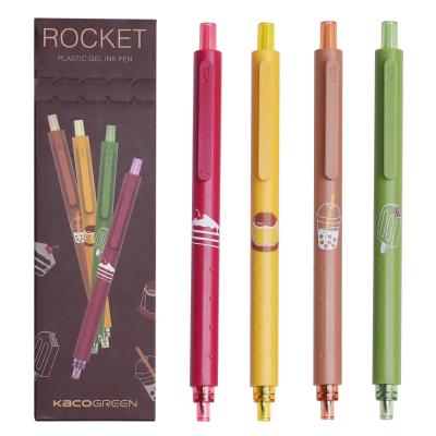 China Cute Normal Candy Color Stationery School Office Plastic 0.5mm Black Ink Colored Kids Gel Pens for sale