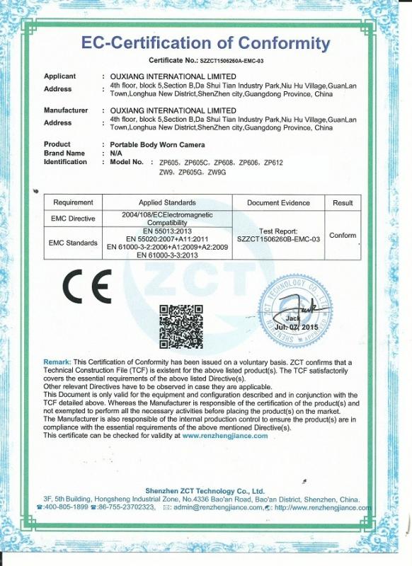 CE - Shenzhen Ouxiang Electronic Co., Ltd.