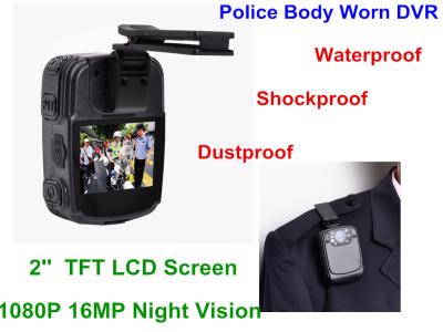 China 1080P Police Body Video Camera Recorder built in IR and 32G TF Card for sale