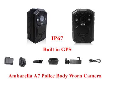 China 140 Degree Wide Angle IR Night Vision Body Camera GPS IP67 1080P Police Body Camera for sale