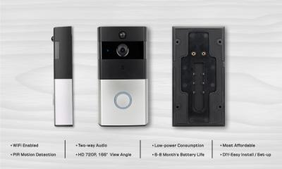 China WiFi Smart Visual Intercom Enabled WIFI Video Doorbell Camera Smart Security Wifi Ring Video Doorbell with Night Vision for sale